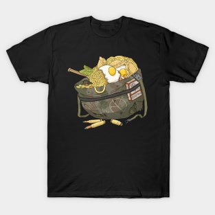 vietnam war helmet with food. T-Shirt